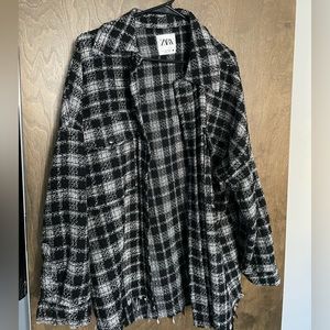 Zara Plaid Coat